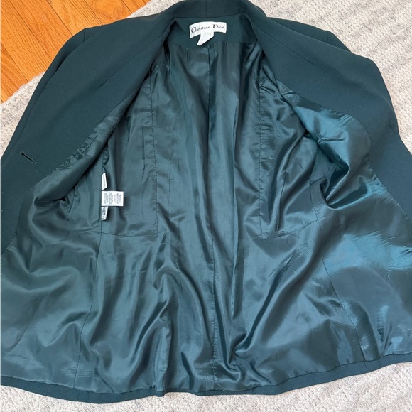 CHRISTIAN DIOR Vintage Wool Blazer Jacket, sz 4 - Picture 13 of 14